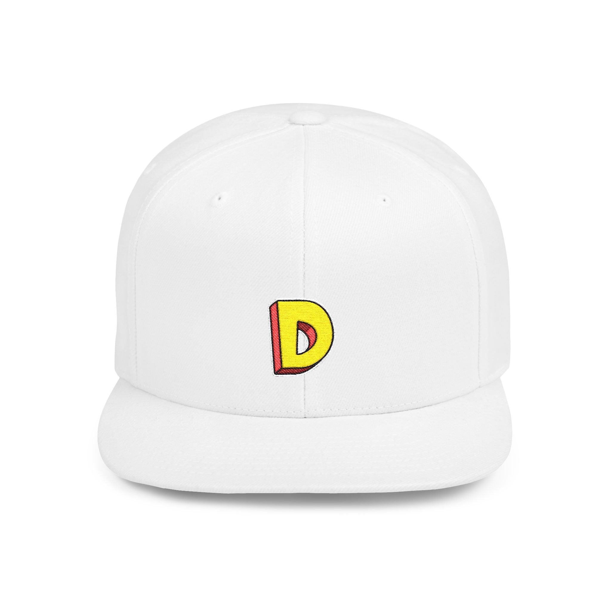 Flat Bill Snapback Cap - D represent Deron Cap, Hat with Letter Design, Baseball Cap for Men, Women and Kids, Adjustable Snapback Cap,