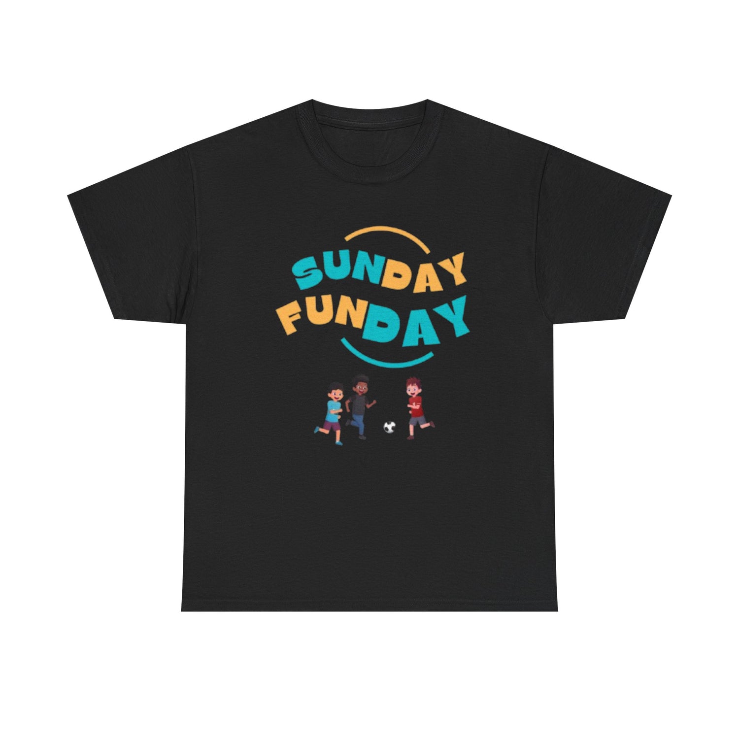Unisex Heavy Cotton Tee - Sunday Funday Printed  T-Shirt - Comfortable Casual Wear Tee - Unique Graphic Tee - Gift