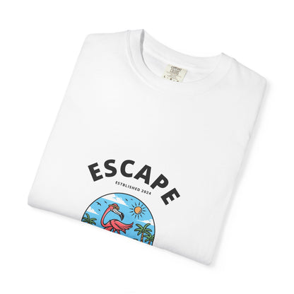 Escape Paradise Unisex Garment-Dyed T-shirt | Tropical Vibes Tee for Beach Lovers