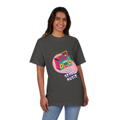 Old School Music Graphic T-Shirt - Retro Boombox Design