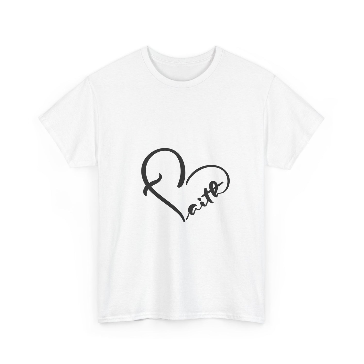 Unisex Heavy Cotton Tee - Stylish Heart Design for Love Enthusiasts
