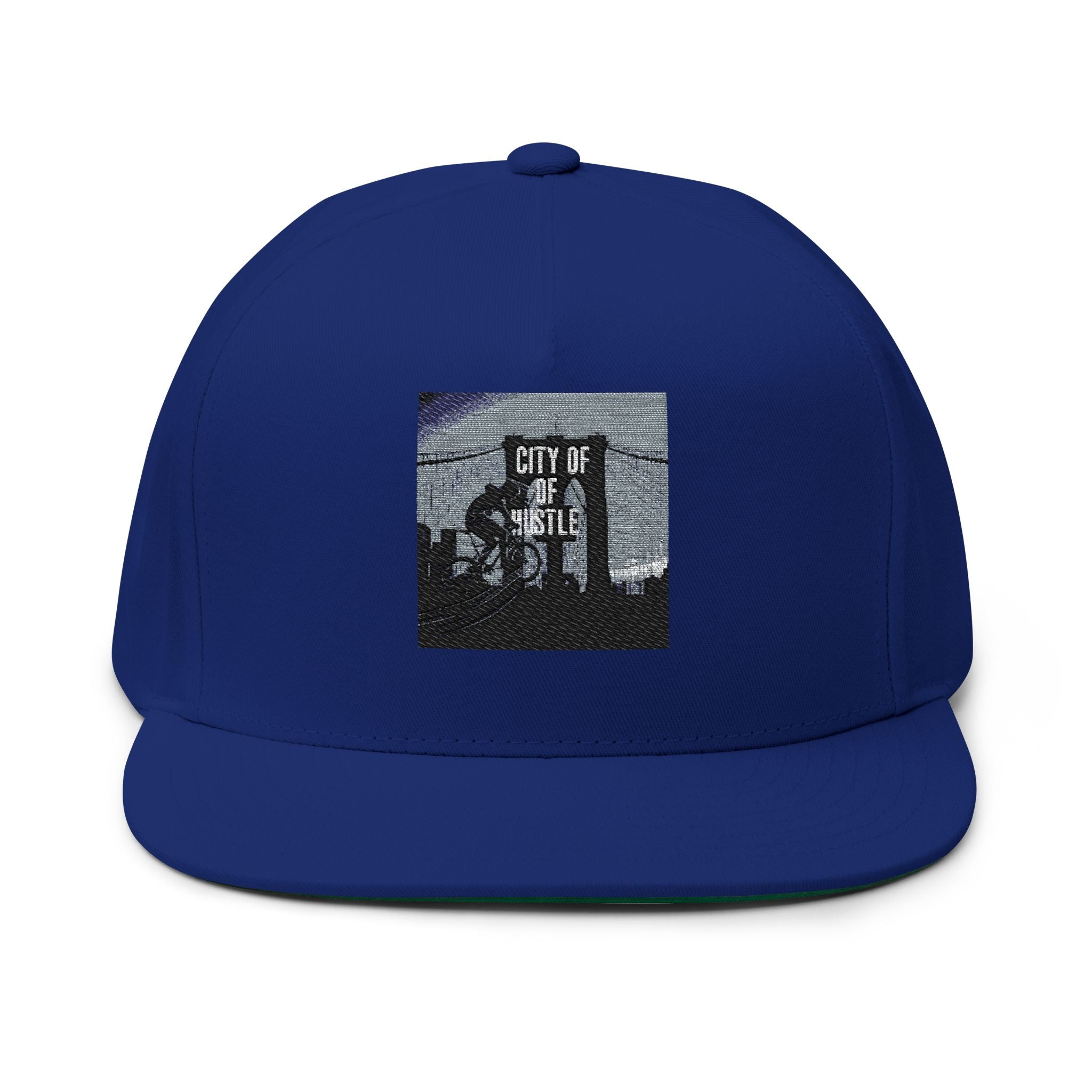 Flat Bill Cap — Embroidered Flat-Brim Hat