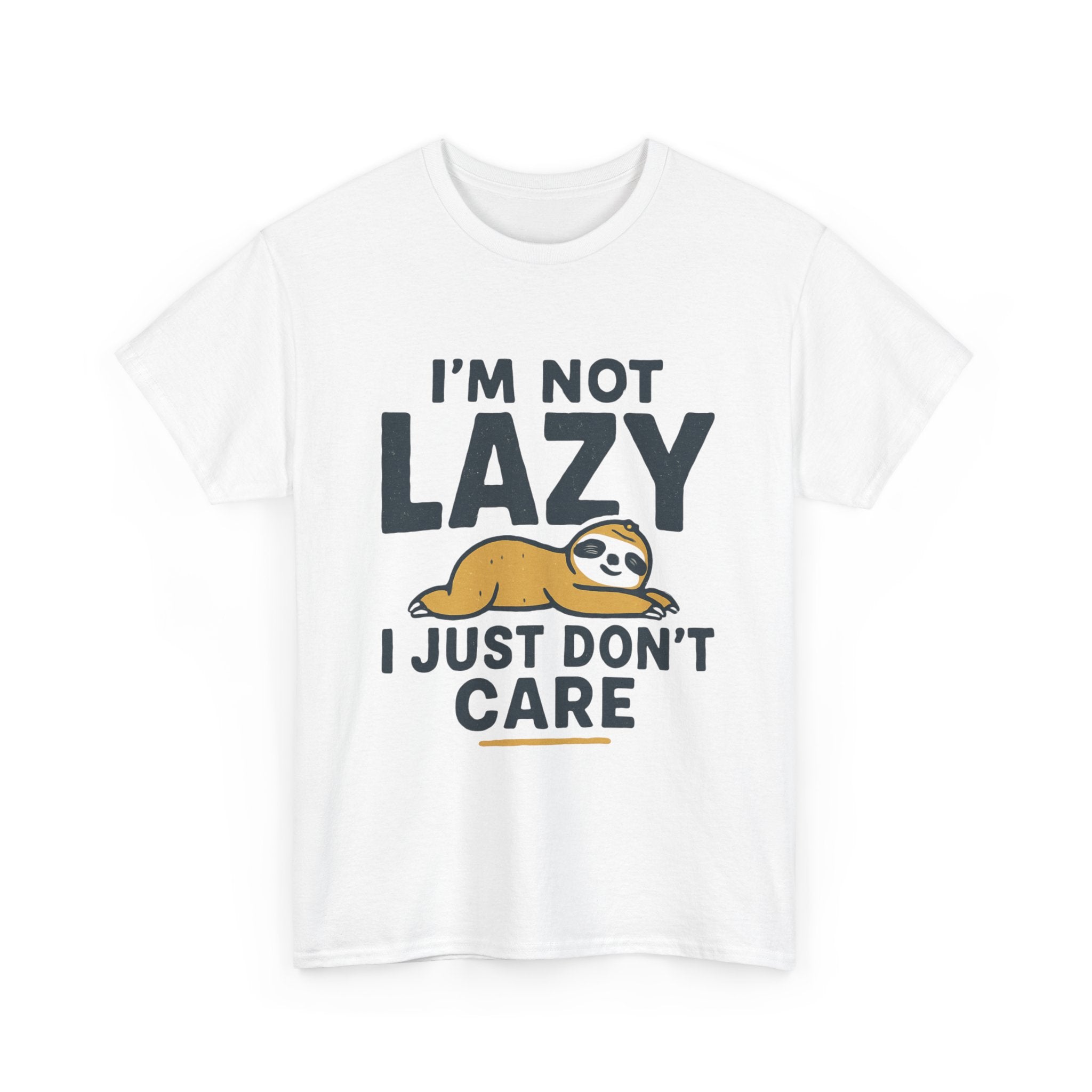 Lazy Sloth Unisex Tee, Funny Graphic T-Shirt, Perfect for Relaxation, Gifts for Friends, Cute Sloth Apparel