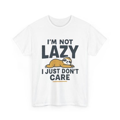 Lazy Sloth Unisex Tee, Funny Graphic T-Shirt, Perfect for Relaxation, Gifts for Friends, Cute Sloth Apparel