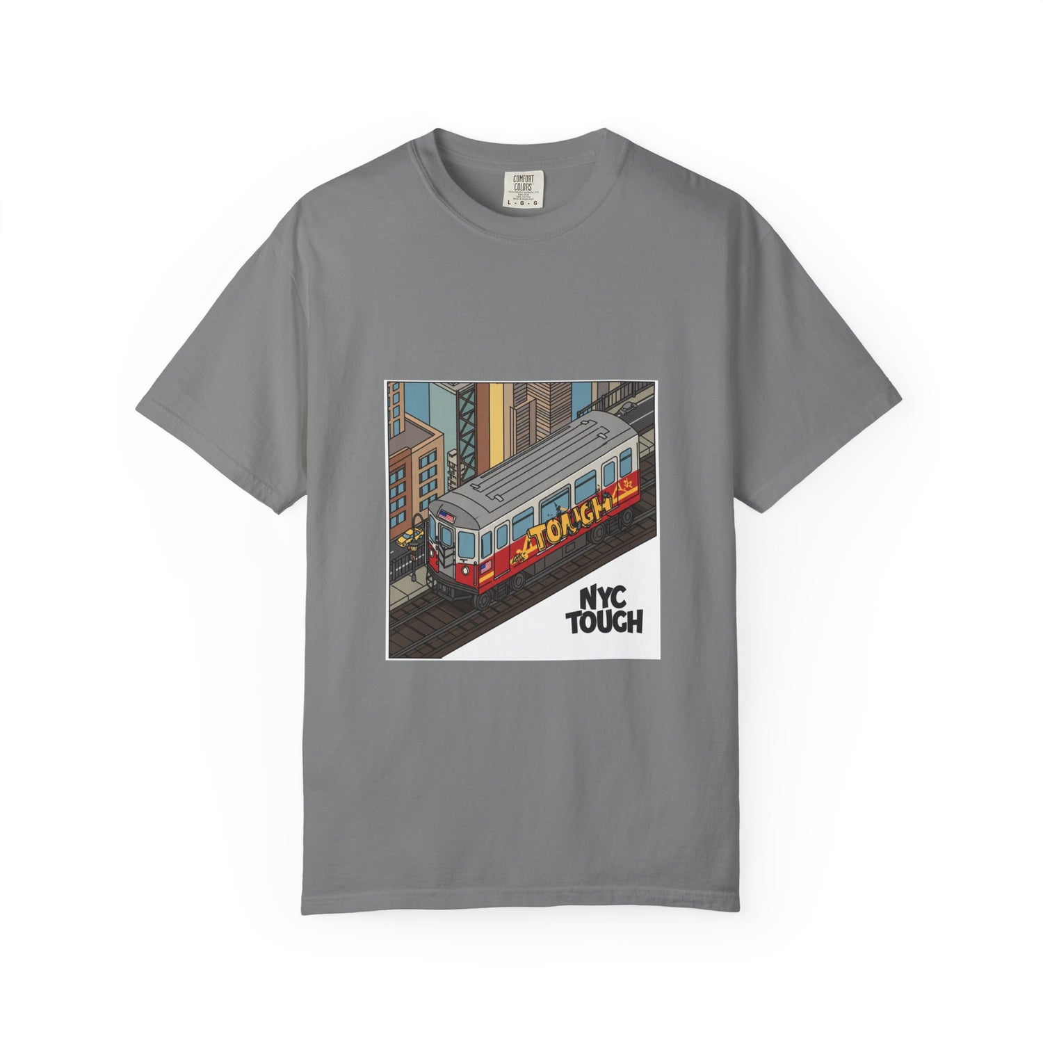 NYC Touch Unisex Garment-Dyed T-Shirt - Cool Light Blue Tee with City Graphics