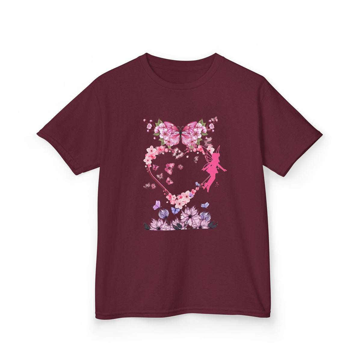 Floral Heart Kids Tee | Cute Floral T-Shirt for Kids, Gift for Birthdays, Spring Outfit, Family Photos, Casual Wear
