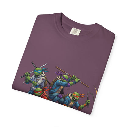Ninja Turtle Trio T-Shirt | Retro Comic Heroes, Action Pose