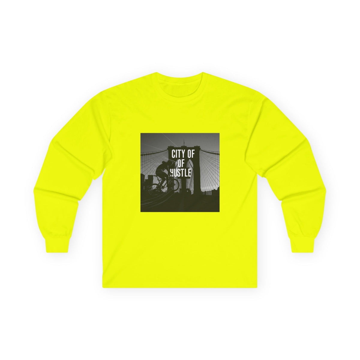 City of Hustle Long Sleeve Tee — Vintage Bridge Photo Graphic