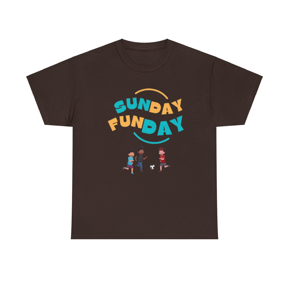 Unisex Heavy Cotton Tee - Sunday Funday Printed T-Shirt 