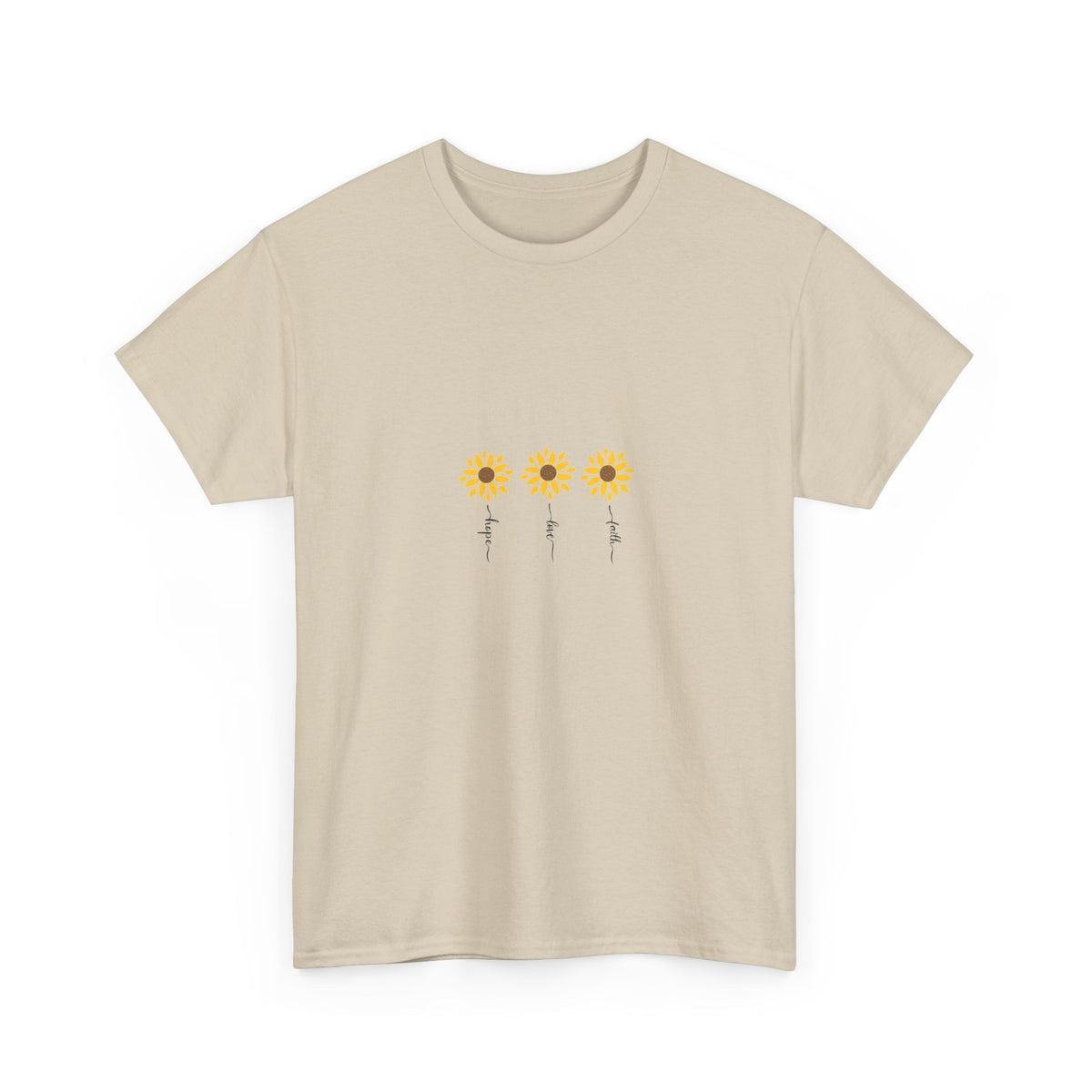 Sunflower Unisex Heavy Cotton Tee - Bright &amp; Cheerful Casual Wear