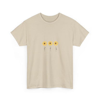 Sunflower Unisex Heavy Cotton Tee - Bright &amp; Cheerful Casual Wear
