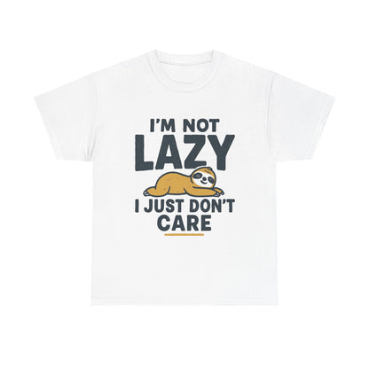 Lazy Sloth Unisex Tee, Funny Graphic T-Shirt, Perfect for Relaxation, Gifts for Friends, Cute Sloth Apparel