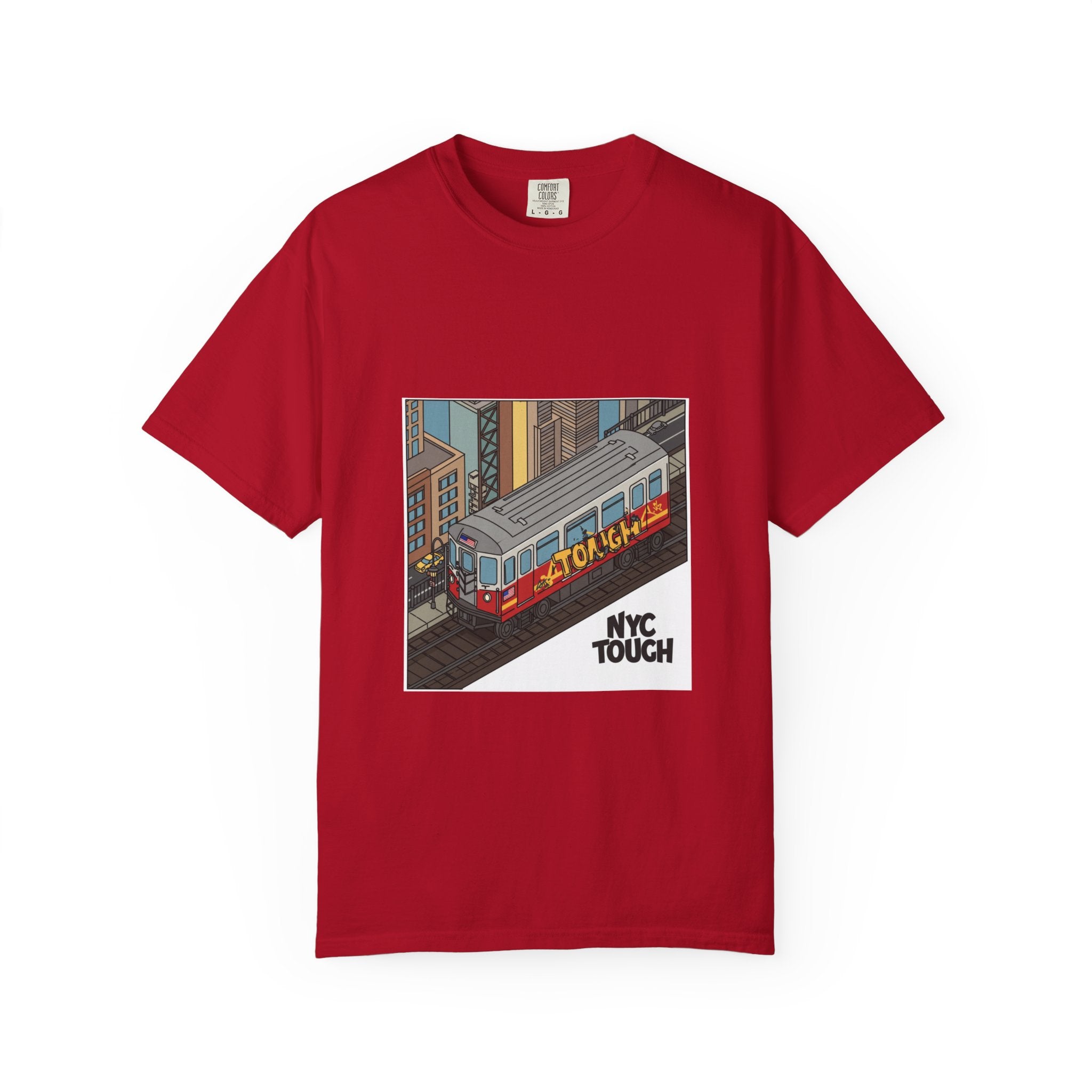 NYC Touch Unisex Garment-Dyed T-Shirt - Cool Light Blue Tee with City Graphics