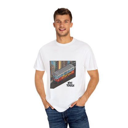 NYC Touch Unisex Garment-Dyed T-Shirt - Cool Light Blue Tee with City Graphics