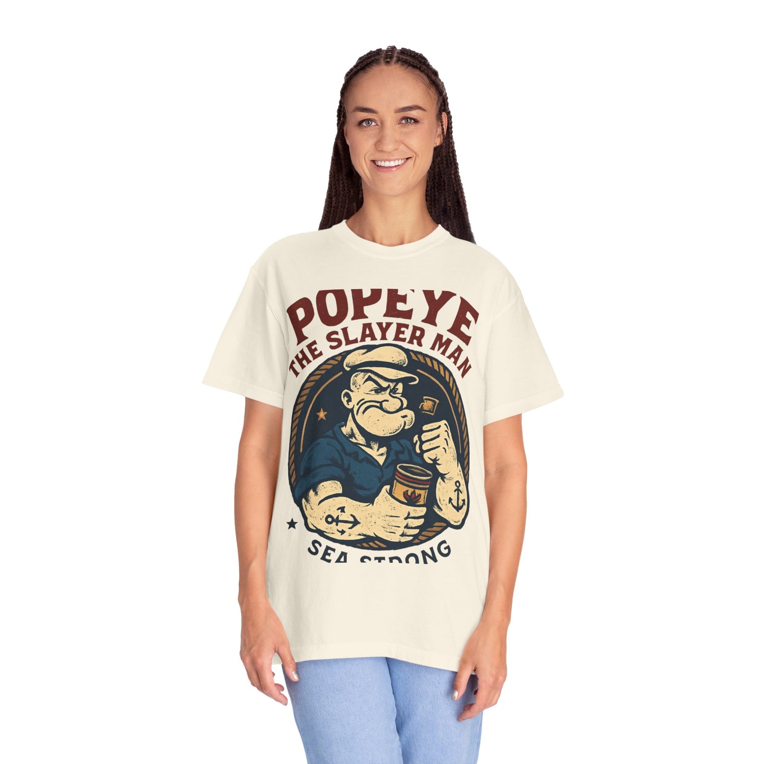 Popeye The Slayer Man graphic T-Shirt | Vintage Sailor Illustration