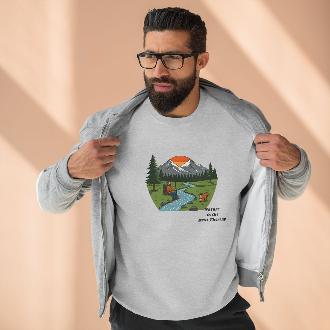Nature Therapy Unisex Crewneck Sweatshirt | Cozy Outdoor Vibes