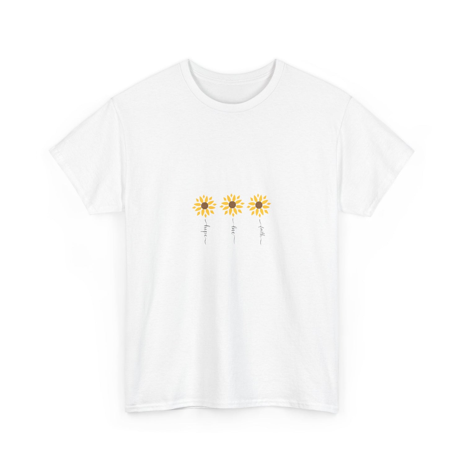 Sunflower Unisex Heavy Cotton Tee - Bright &amp; Cheerful Casual Wear