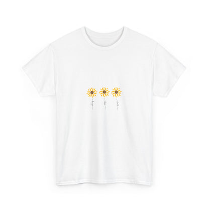 Sunflower Unisex Heavy Cotton Tee - Bright &amp; Cheerful Casual Wear