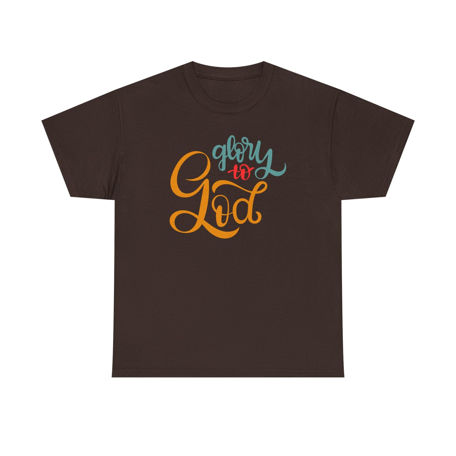 Unisex Heavy Cotton Tee - Glory to God Printed  T-Shirt - Comfortable Casual Wear Tee - Unique Graphic Tee - Gift