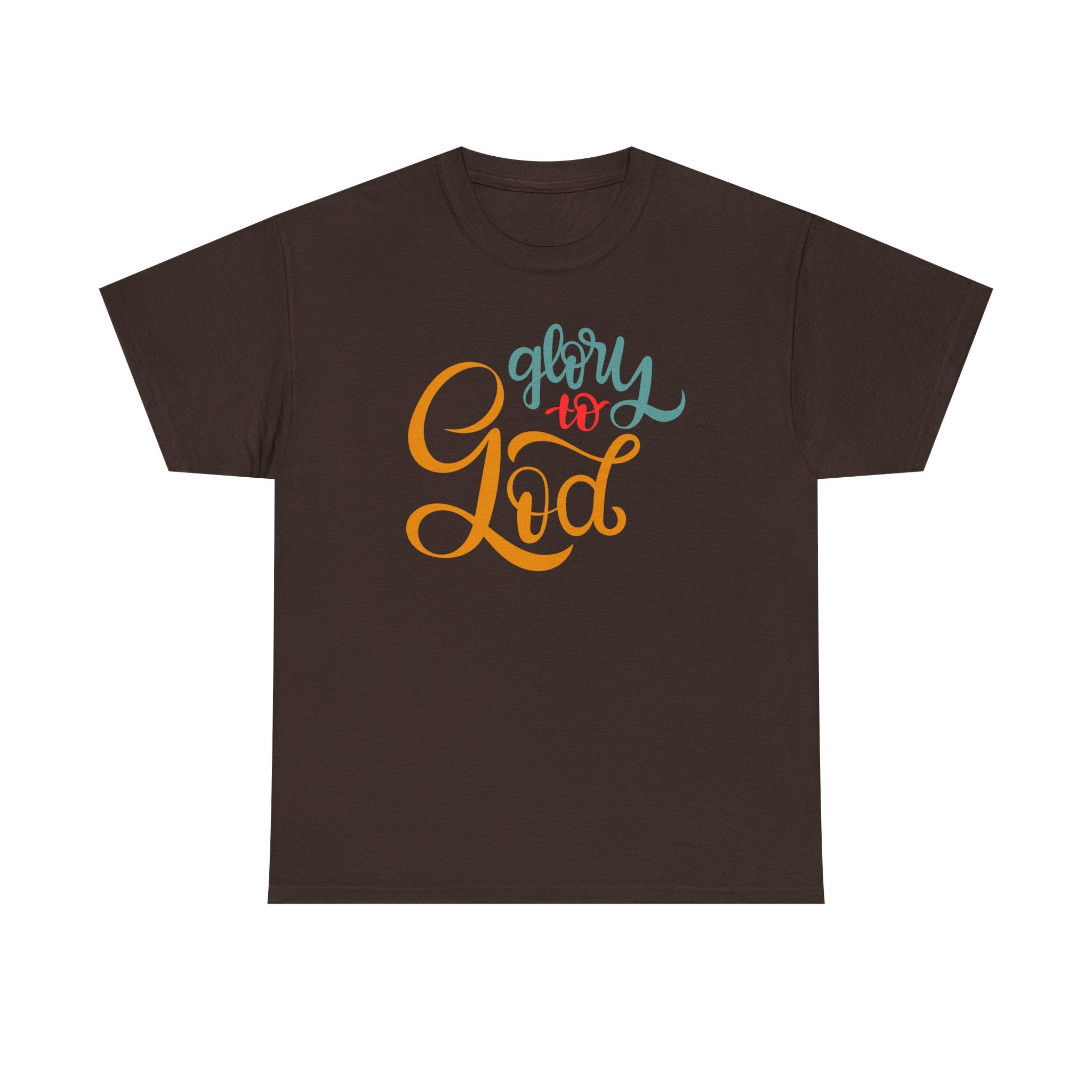 Unisex Heavy Cotton Tee - Glory to God Printed  T-Shirt - Comfortable Casual Wear Tee - Unique Graphic Tee - Gift