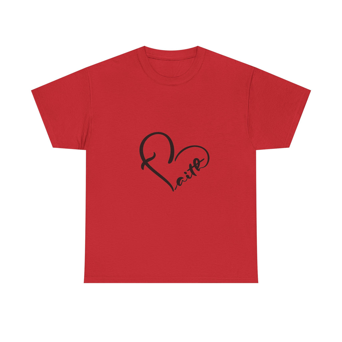 Unisex Heavy Cotton Tee - Stylish Heart Design for Love Enthusiasts