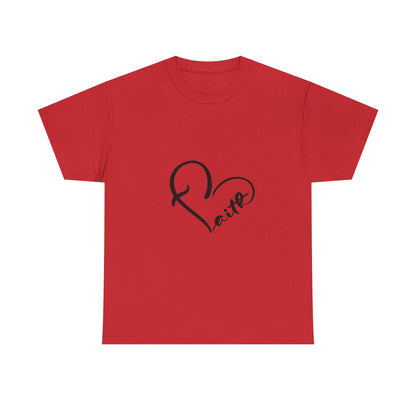 Unisex Heavy Cotton Tee - Stylish Heart Design for Love Enthusiasts