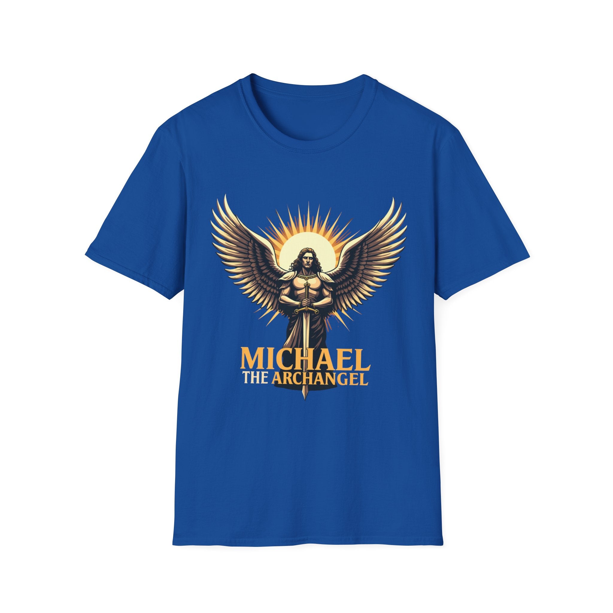 Archangel Michael Unisex Softstyle T-Shirt - Inspirational Divine Design