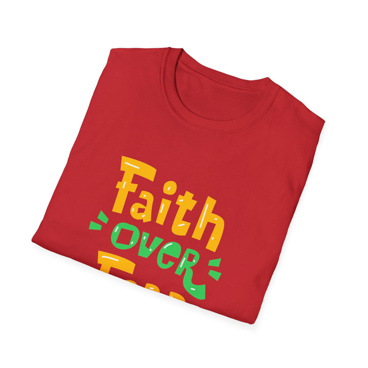 Faith Over Fear Unisex Softstyle T-Shirt - Inspirational Graphic Tee