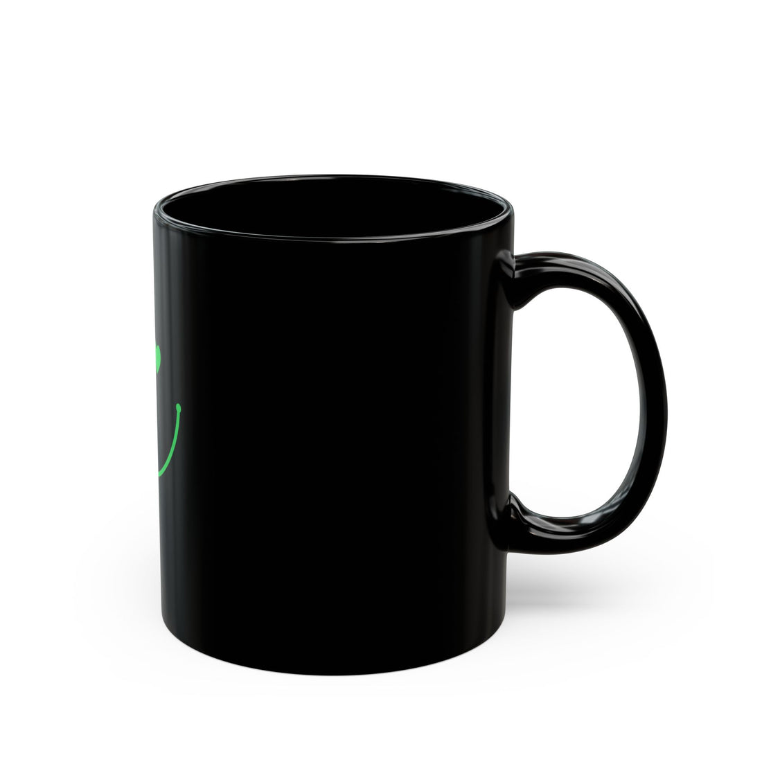 Cute Smile Mug for Coffee Lovers, Positive Vibes Gift, Black &amp; White Ceramic Cup, Ideal for Birthdays, Housewarming