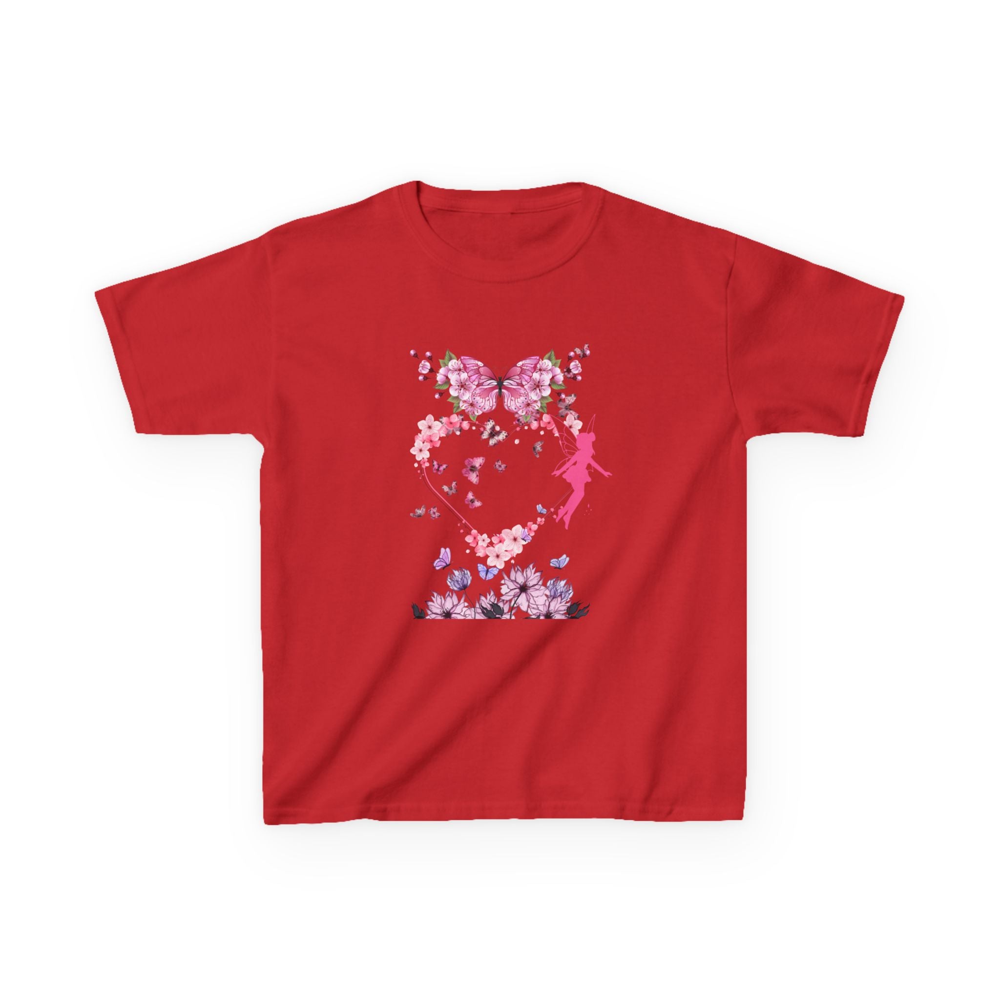Floral Heart Kids Tee | Cute Floral T-Shirt for Kids, Gift for Birthdays, Spring Outfit, Family Photos, Casual Wear