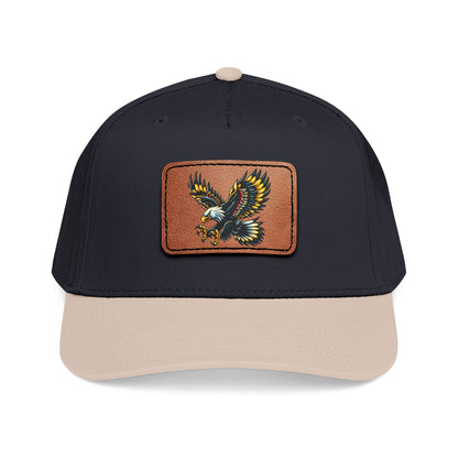 Eagle Leather Patch Baseball Cap — Vintage Flight Embroidered Patch Hat