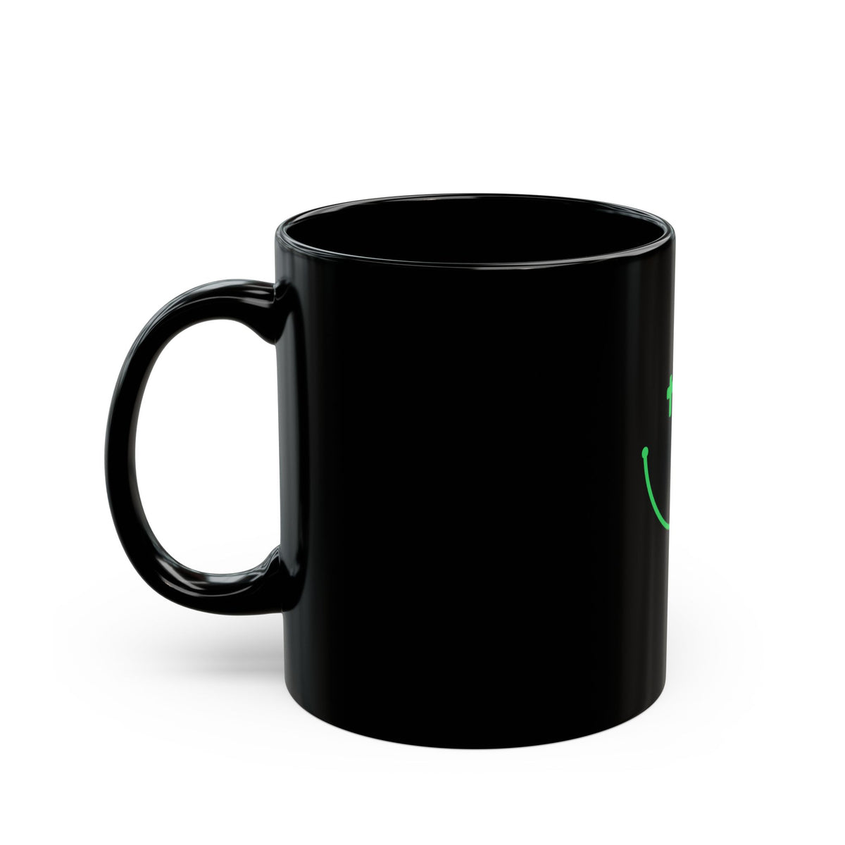 Cute Smile Mug for Coffee Lovers, Positive Vibes Gift, Black &amp; White Ceramic Cup, Ideal for Birthdays, Housewarming