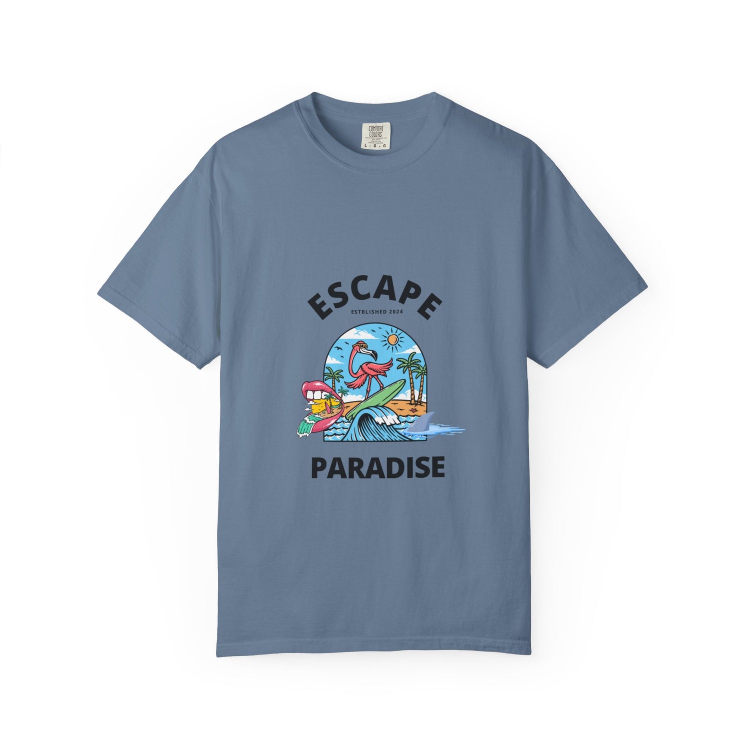 Escape Paradise Unisex Garment-Dyed T-shirt | Tropical Vibes Tee for Beach Lovers