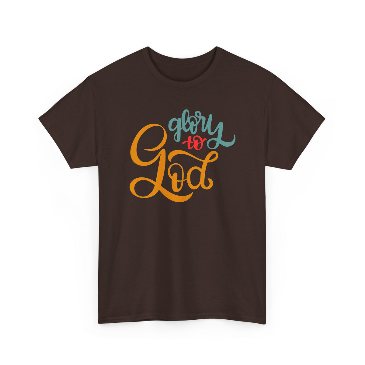 Unisex Heavy Cotton Tee - Glory to God Printed  T-Shirt - Comfortable Casual Wear Tee - Unique Graphic Tee - Gift