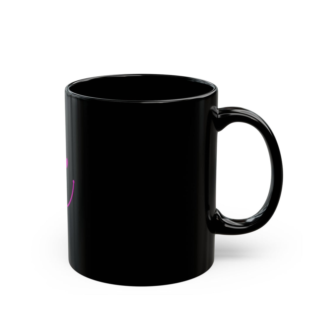 Smiley Face Black Mug - 11oz &amp; 15oz - Perfect Gift for Friends and Family