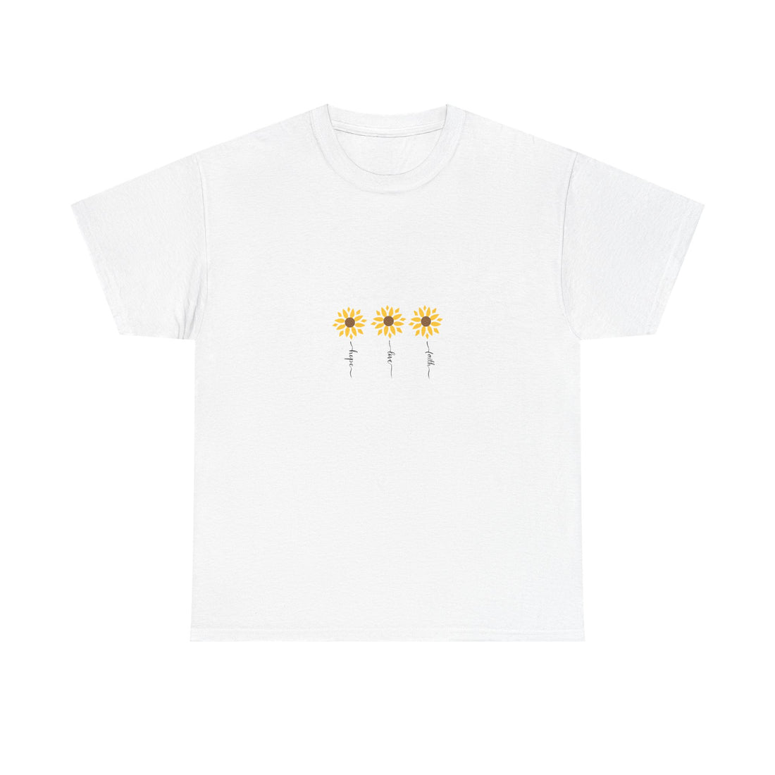 Sunflower Unisex Heavy Cotton Tee - Bright &amp; Cheerful Casual Wear