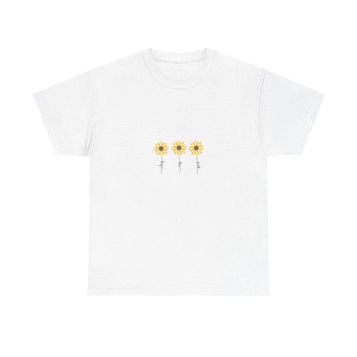 Sunflower Unisex Heavy Cotton Tee - Bright &amp; Cheerful Casual Wear