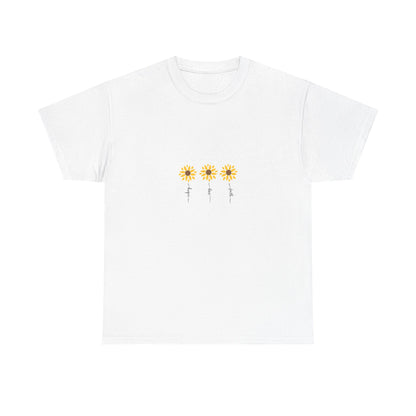 Sunflower Unisex Heavy Cotton Tee - Bright &amp; Cheerful Casual Wear
