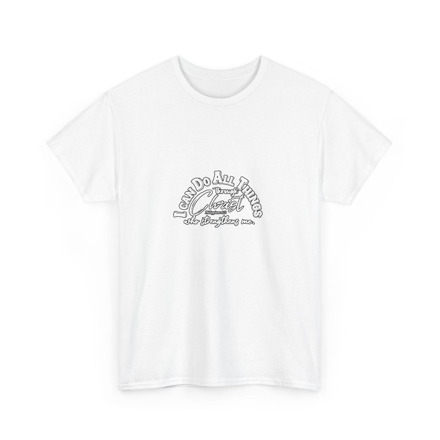 Motivational Unisex Heavy Cotton Tee - &quot;I Can Do All Things&quot;