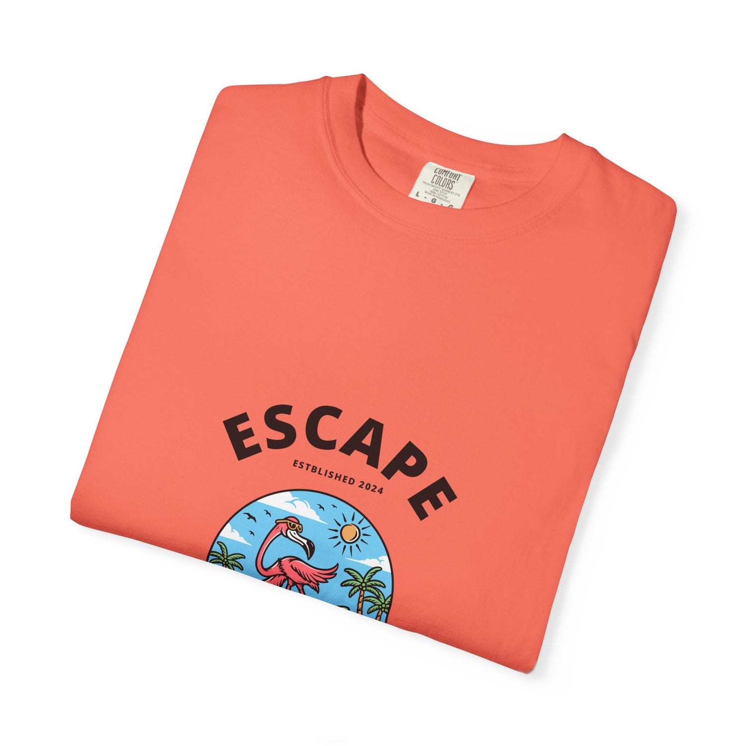 Escape Paradise Unisex Garment-Dyed T-shirt | Tropical Vibes Tee for Beach Lovers