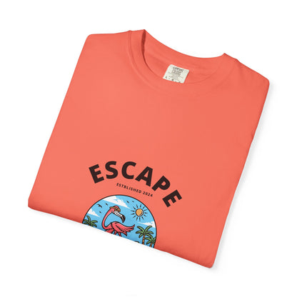 Escape Paradise Unisex Garment-Dyed T-shirt | Tropical Vibes Tee for Beach Lovers