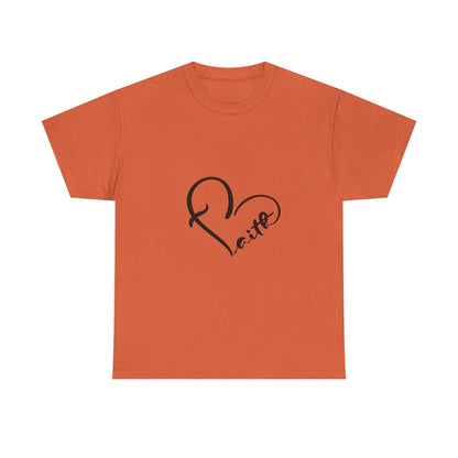 Unisex Heavy Cotton Tee - Stylish Heart Design for Love Enthusiasts
