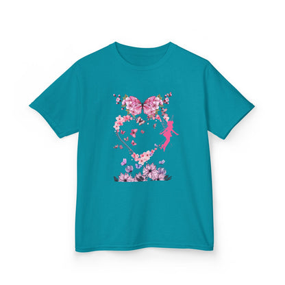 Floral Heart Kids Tee | Cute Floral T-Shirt for Kids, Gift for Birthdays, Spring Outfit, Family Photos, Casual Wear