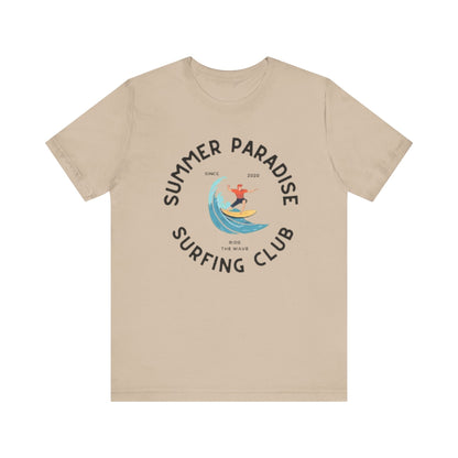 Unisex Graphic Tee - Paradise Club Printed Eco-Friendly Jersey T-Shirt