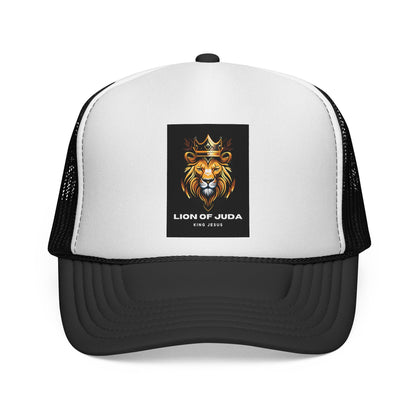 Lion of Judah Trucker Cap, Faith-Based Snapback Hat, Christian Gift, Casual Style, Outdoor Adventure, King Jesus Apparel