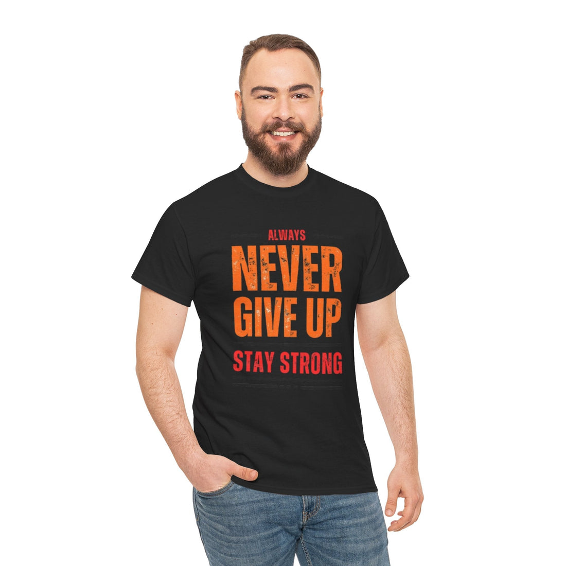Unisex Heavy Cotton Tee Good Vibes Only Graphic Shir Durable &amp; Stylish