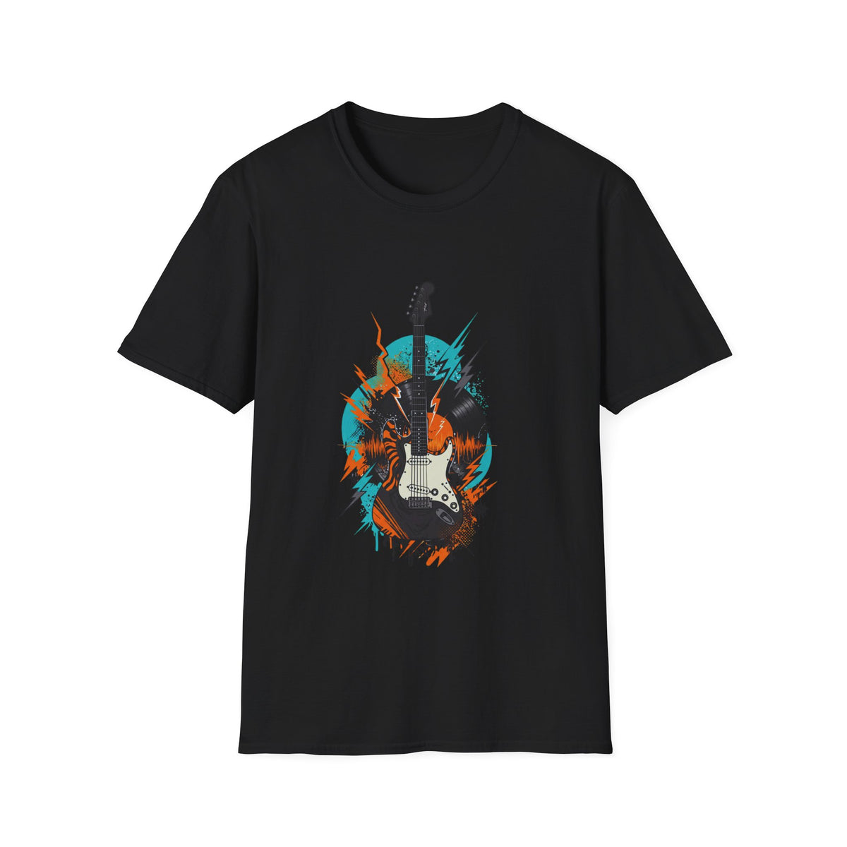 Rock &amp; Roll Guitar Unisex T-Shirt, Casual Music Tee, Gift for Musicians, Concert Outfit, Festival Apparel