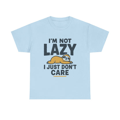Lazy Sloth Unisex Tee, Funny Graphic T-Shirt, Perfect for Relaxation, Gifts for Friends, Cute Sloth Apparel