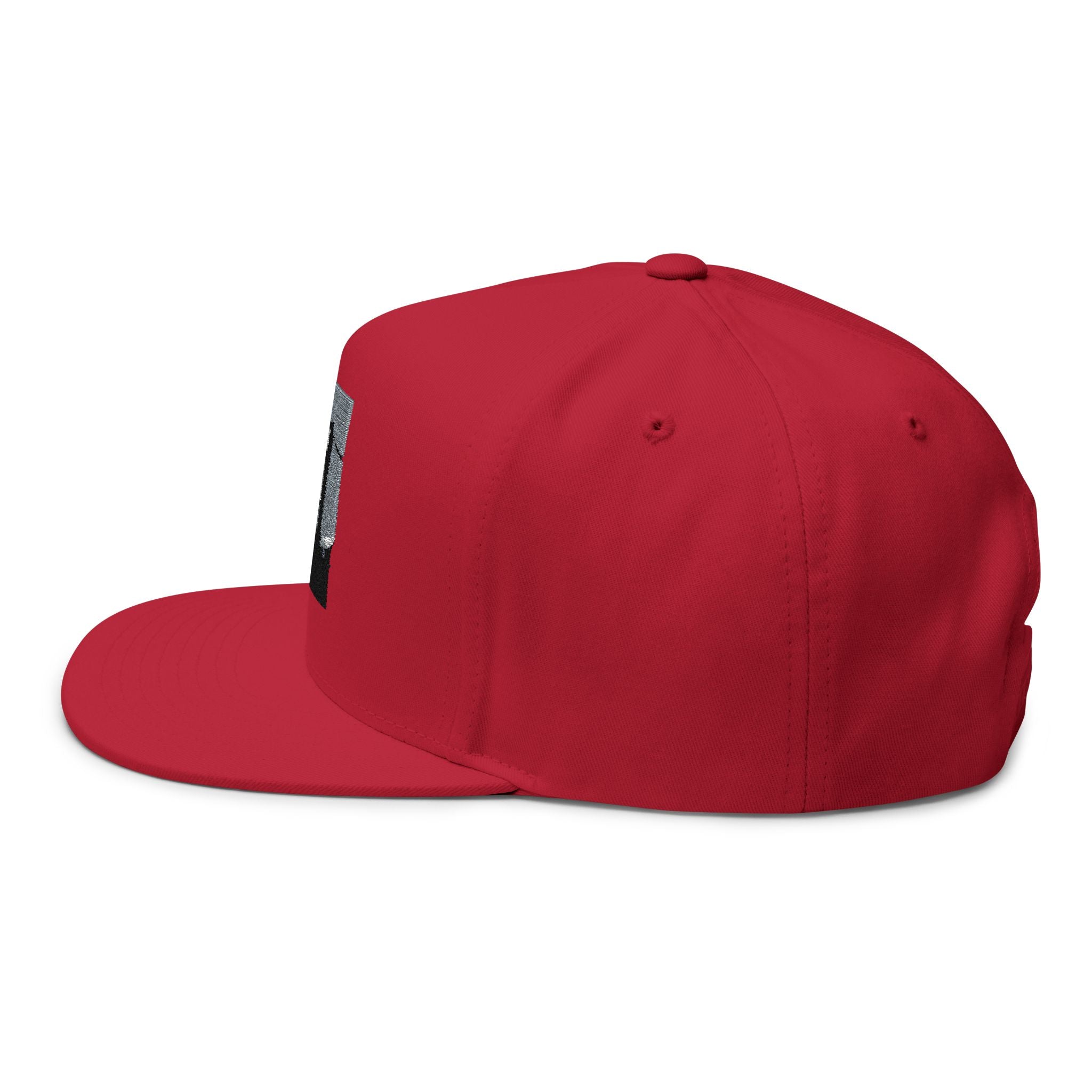 Flat Bill Cap — Embroidered Flat-Brim Hat