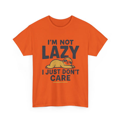 Lazy Sloth Unisex Tee, Funny Graphic T-Shirt, Perfect for Relaxation, Gifts for Friends, Cute Sloth Apparel